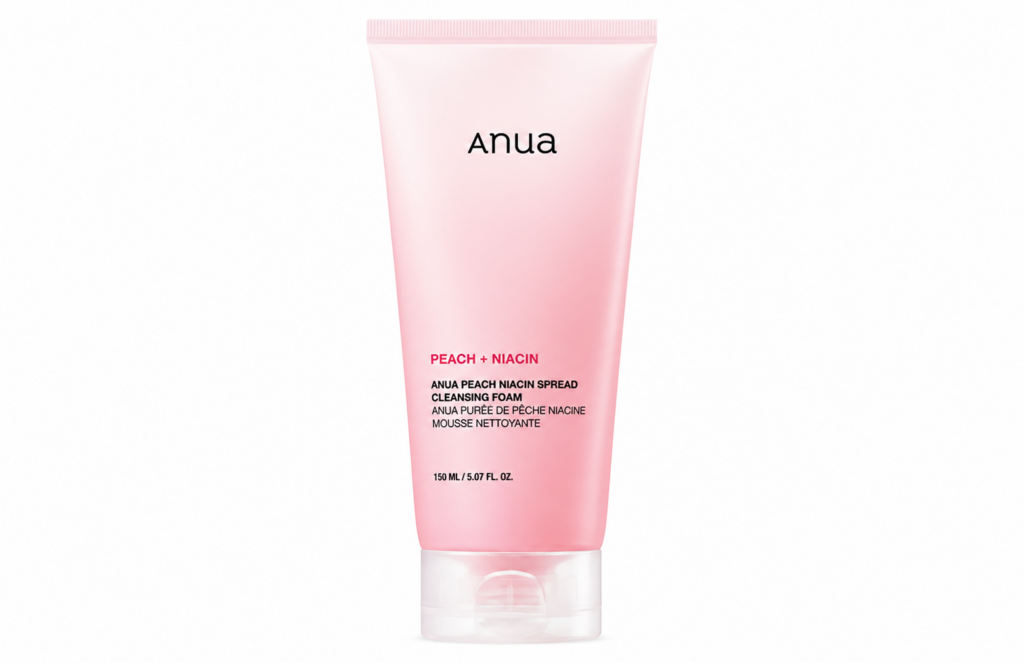 Anua Peach Niacin Spread Cleansing Foam 150ml - Glow Wash