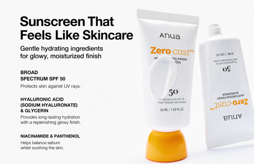 Anua-Zero-Cast-Moisturizing-Finish-Sunscreen-50ml