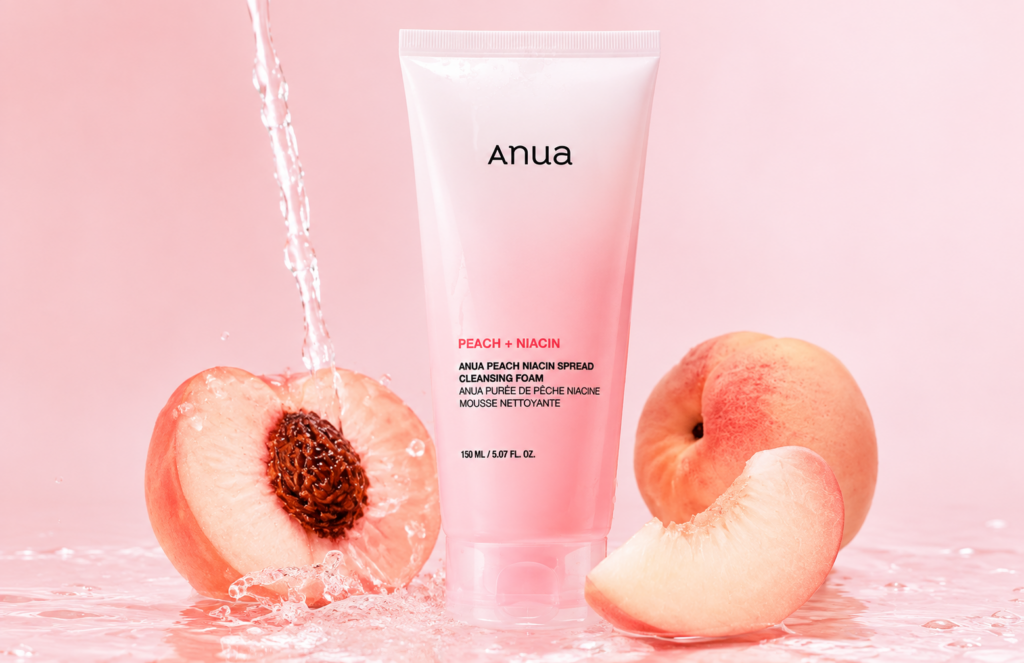 Anua Peach Niacin Spread Cleansing Foam 150ml - Glow Wash