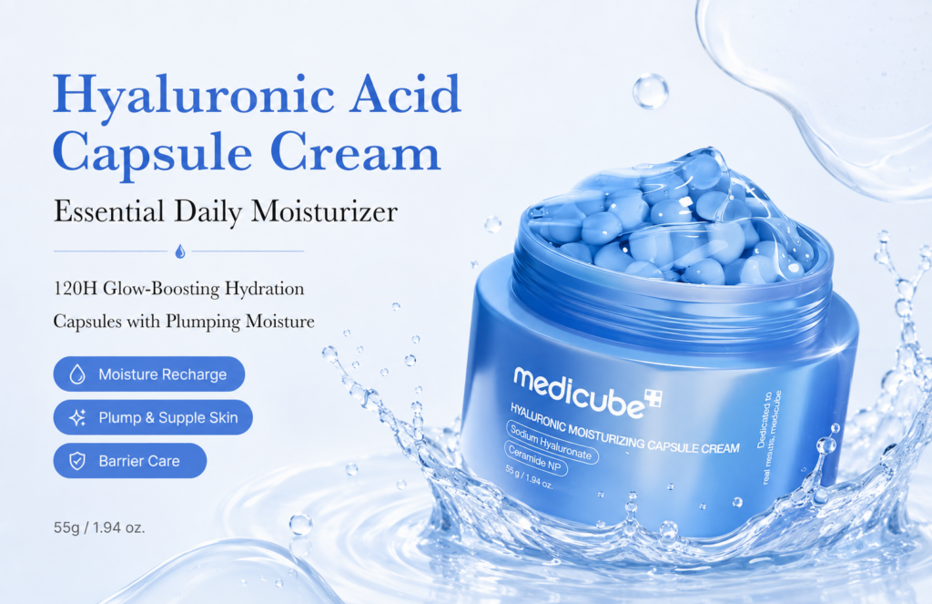 4. Medicube Hyaluronic Moisturizing Capsule Cream 50g