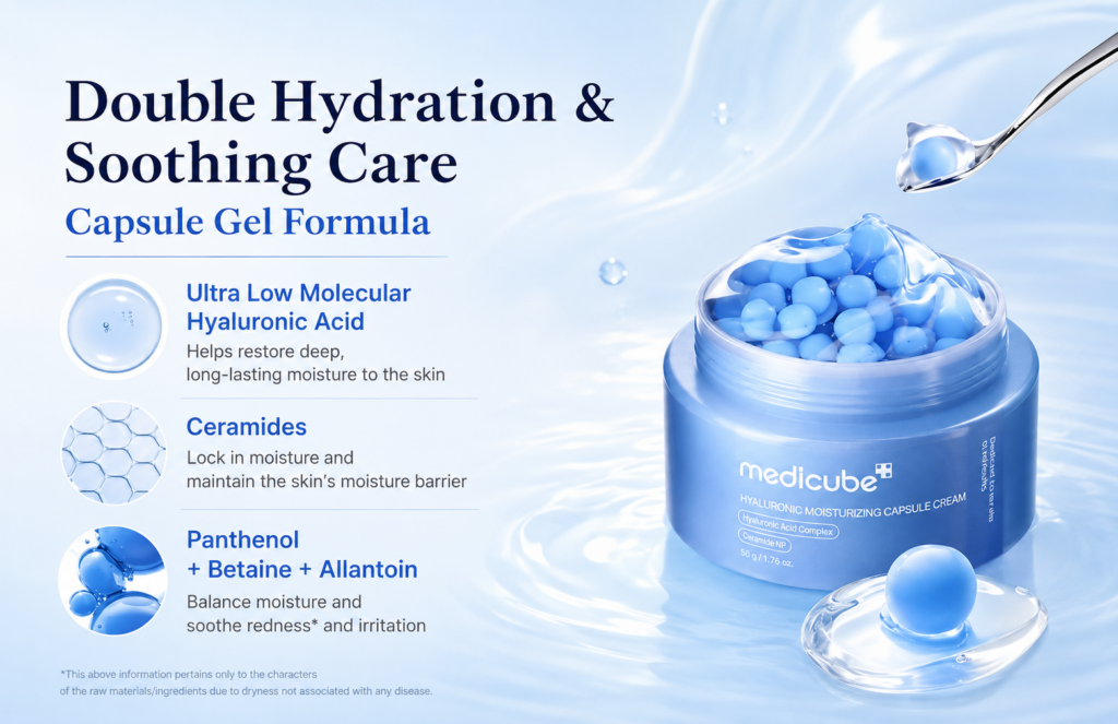 4. Medicube Hyaluronic Moisturizing Capsule Cream 50g