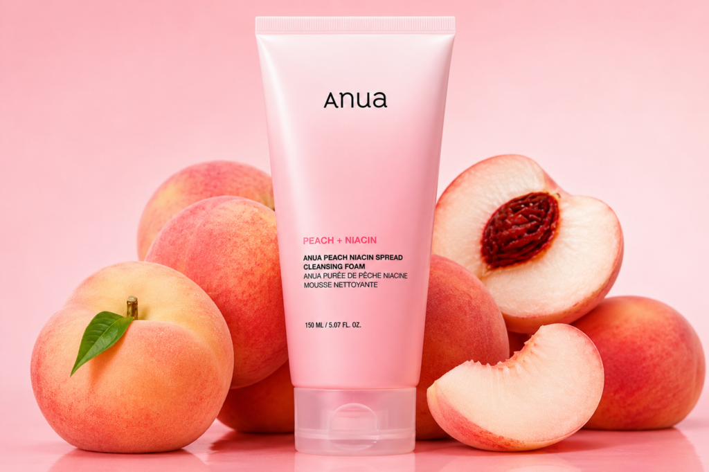 Anua Peach Niacin Spread Cleansing Foam 150ml - Glow Wash