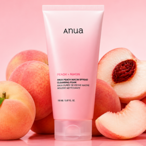 Anua Peach Niacin Spread Cleansing Foam 150ml - Glow Wash