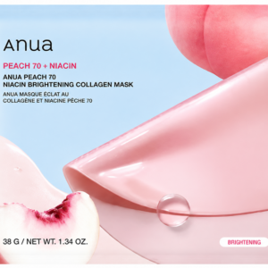 Anua Peach 70 Niacin Brightening Collagen Mask - Pack of 4.